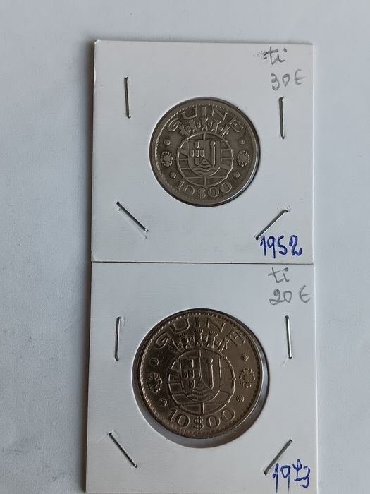 Moedas da Guiné  diversas.