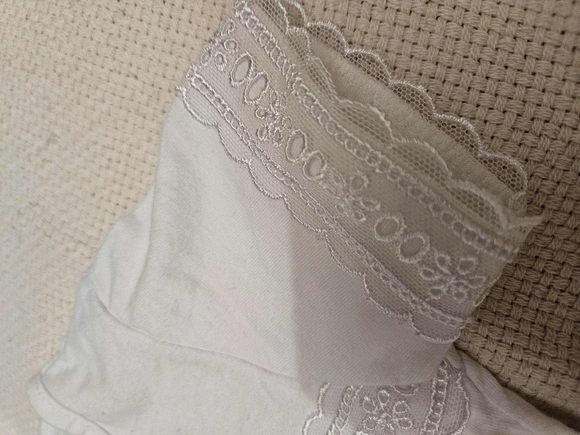 Komplet elegancka biała bluzka spódniczka tiulowa, rozpoczęcie roku