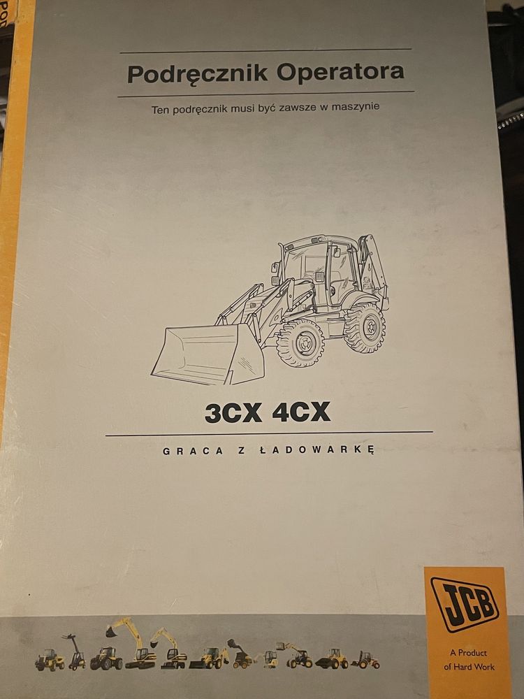 Podręcznik operatora koparko-ładowarka JCB 3CX 4CX
