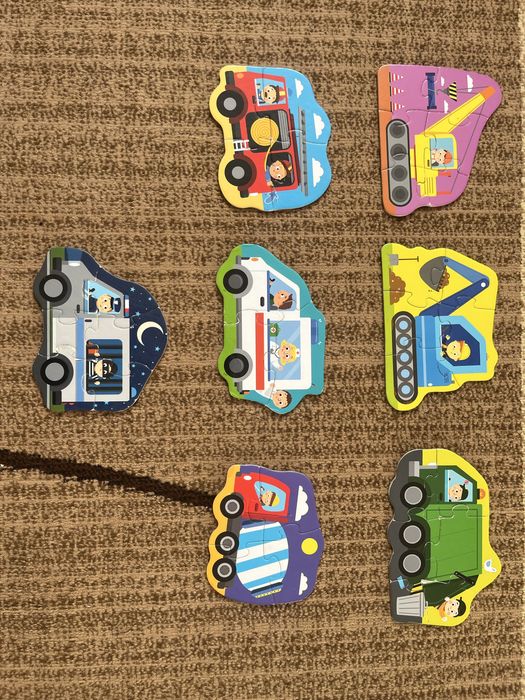 Puzzle dla malych dzieci pojazdy baby puzzle
