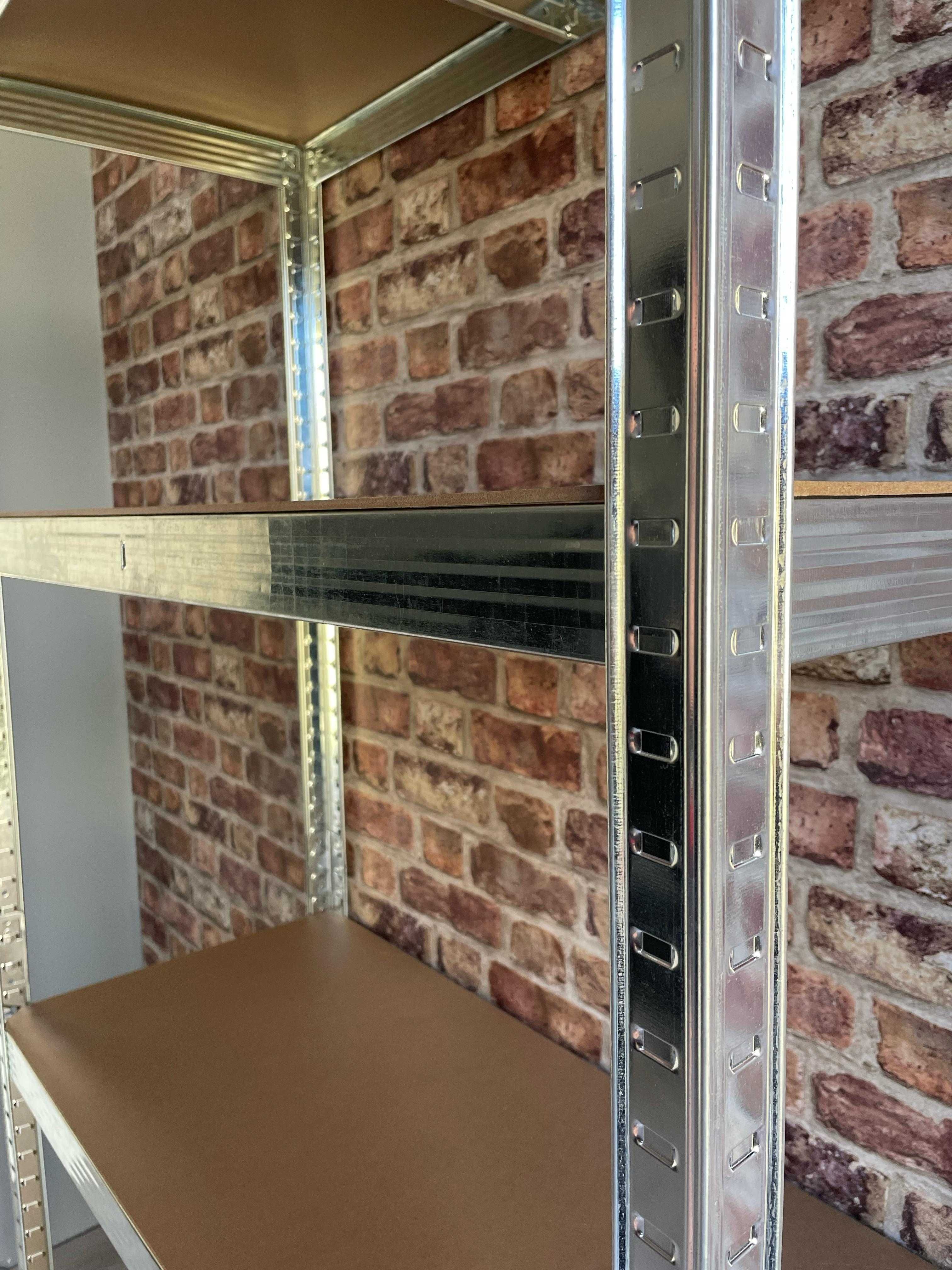 Regał metalowy garażowy 5 półek 875kg na wcisk ocynkowany solidny 180