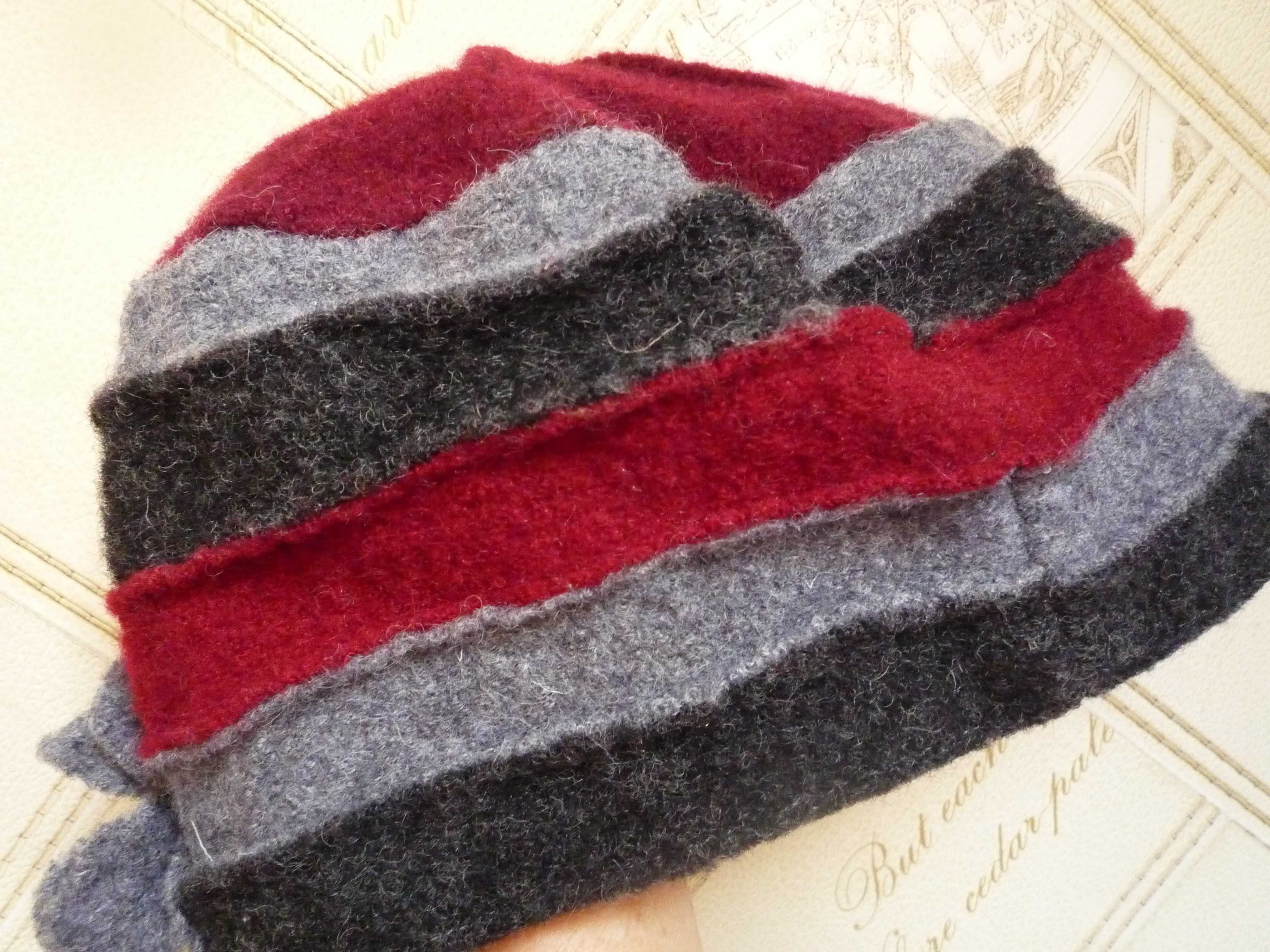 Handmade теплая шерстяная шапка шапочка шерсть в стиле бохо цветок
