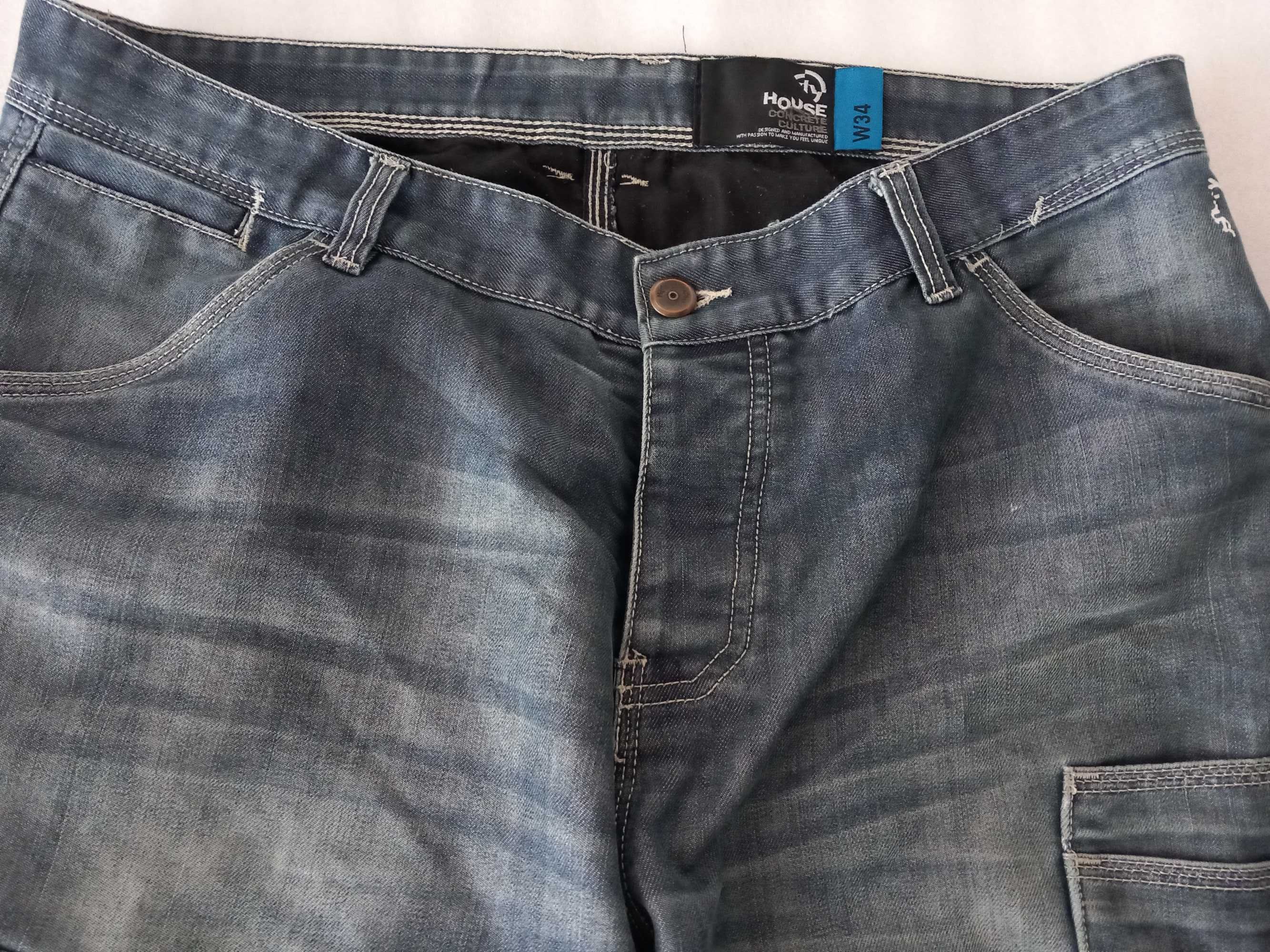 Spodnie jeansowe XXL Dł. 68cm Pas 98cm