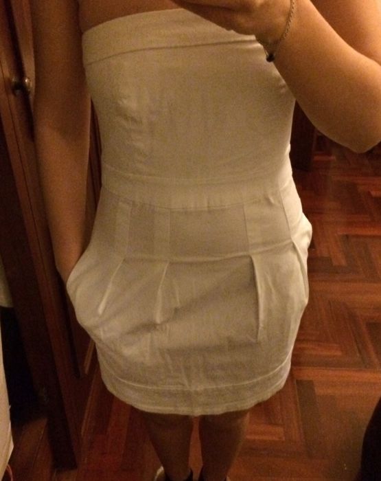 vendo vestido branco Bershka