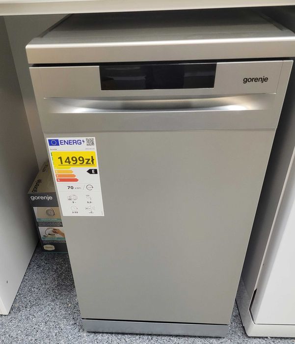 Zmywarka 45 Gorenje wolnostojace srebrna