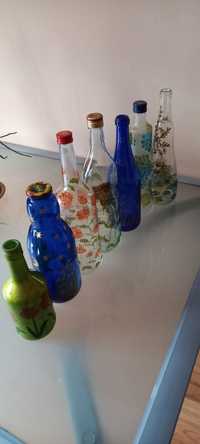 Butelki ręcznie malowane
