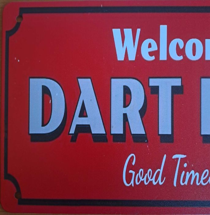 Tabliczka informacyjna DART PARLOR 40x15 cm, dekoracja ścienna