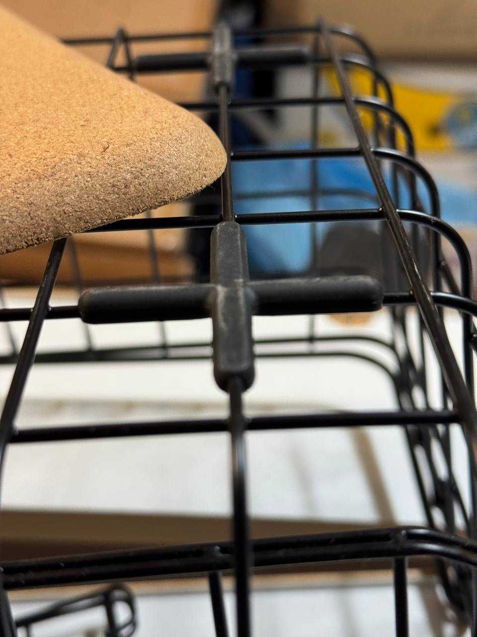 IKEA PLEJA 21823 Metalowy Koszyk Organizer Biurko Czarny Korek | NOWY