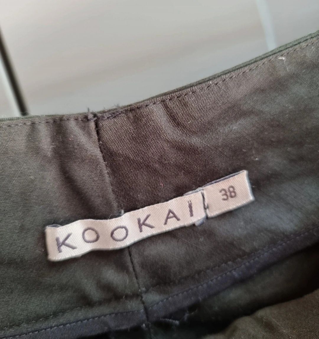 czarne letnie spodnie 7/8 rybaczki lniane Kookai roz 38 M