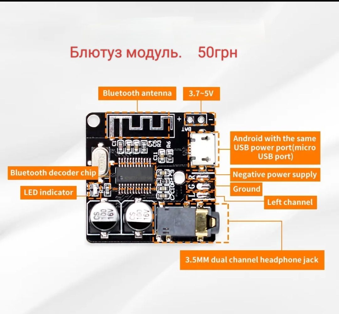 Підсилювач усилитель TPA3116 100W для сабвуфера та колонок та ін