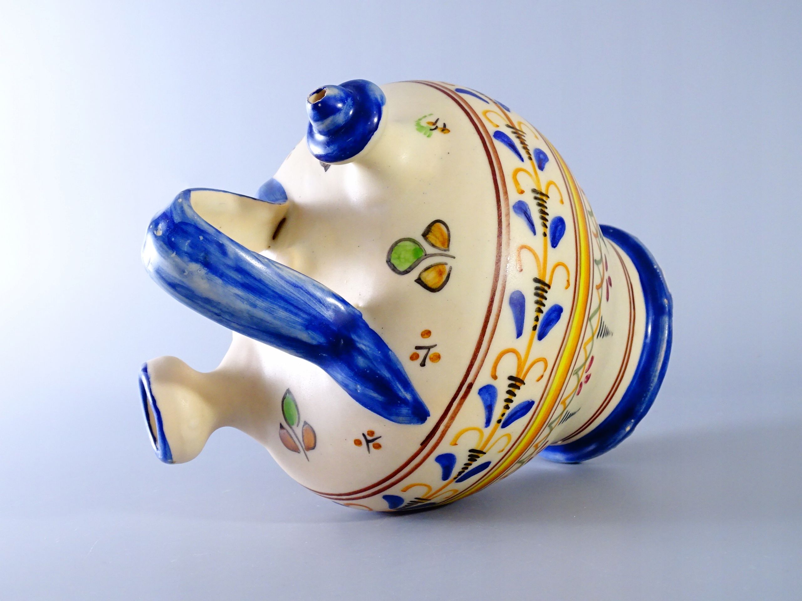hiszpania stara malowana butla ceramiczna
