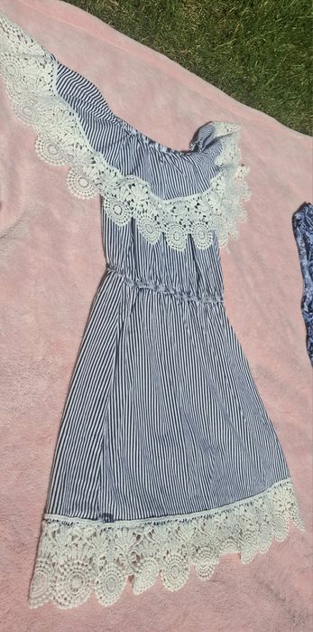 146 jeans, kombinezon, sukienka zestaw