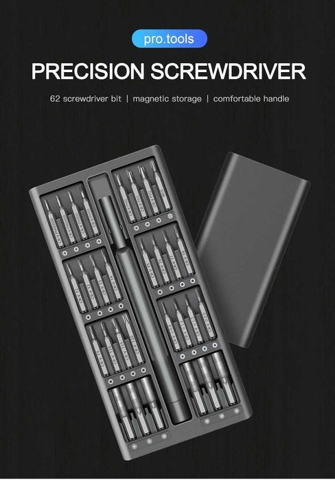 Набір магнітних прецизійних викруток 63 в 1 для ноутбука, телефона