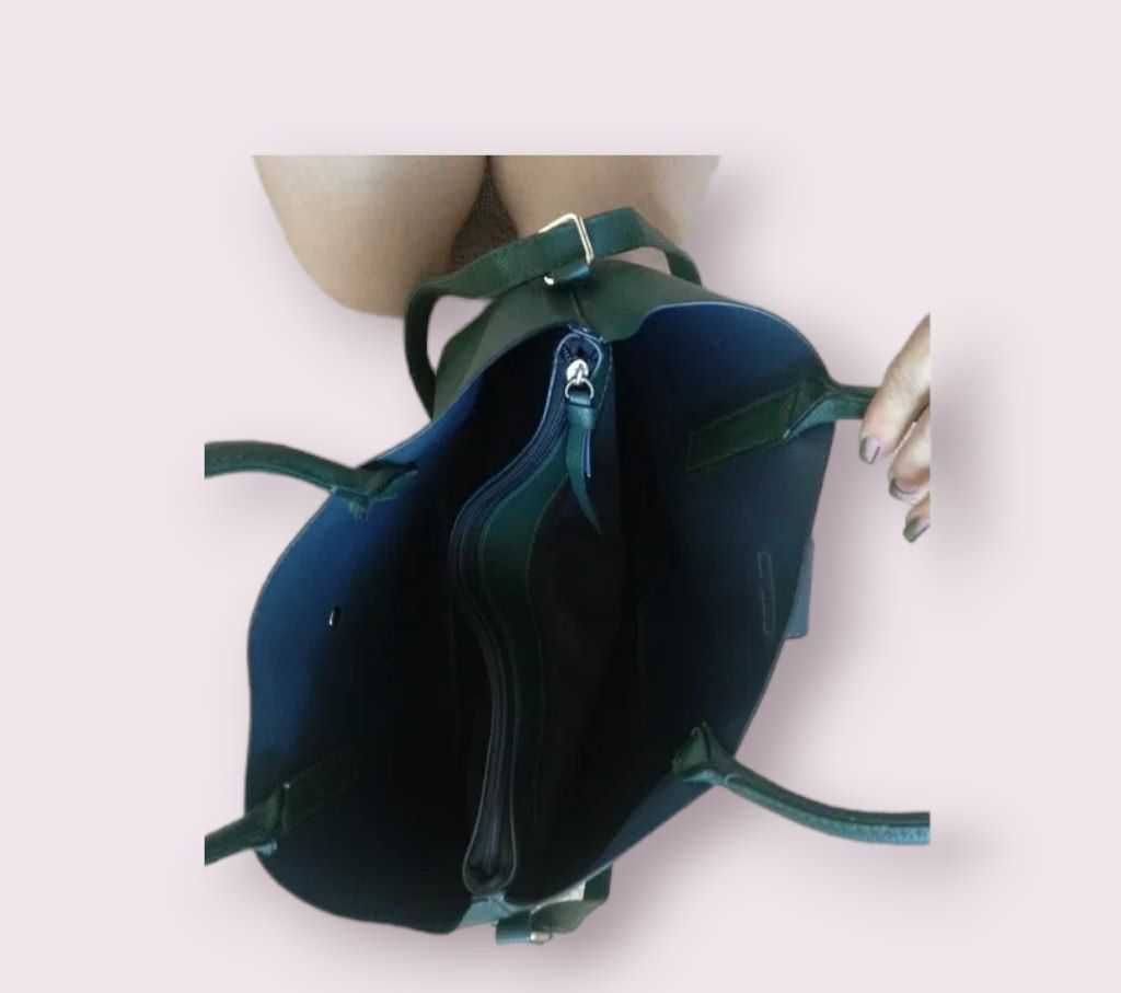 Зелена сумка Primark (шкіра)