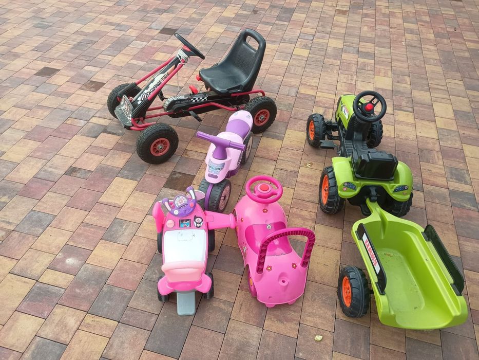 Pojazdy, Gokart, traktor, skuter, samolot...