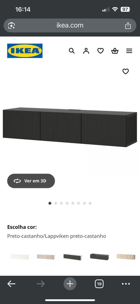 Móvel TV IKEA Besta Lappviken preto-castanho