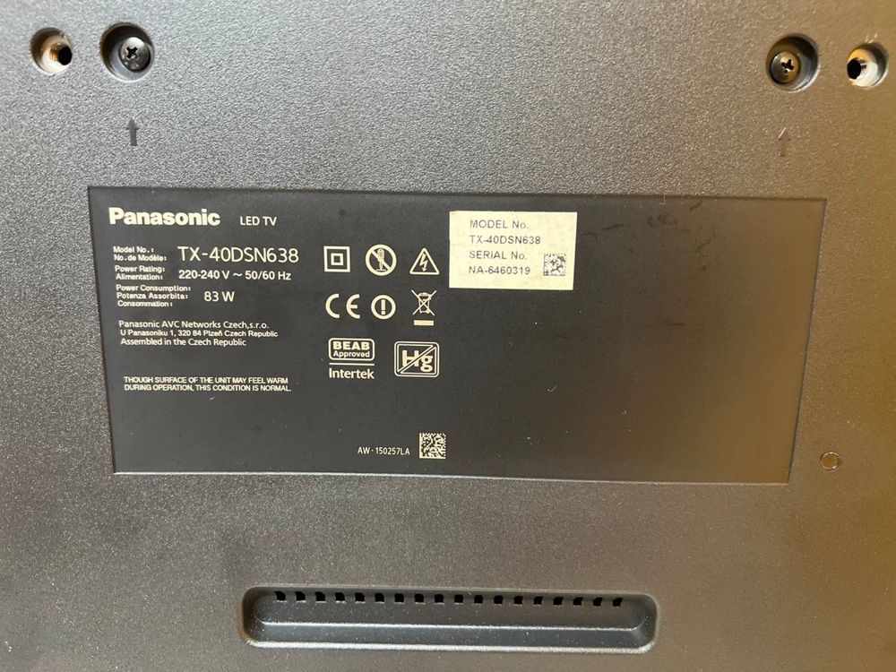 Телевізор Panasonic LED TV TX40DSN638 3D T2 Wi-Fi Smart