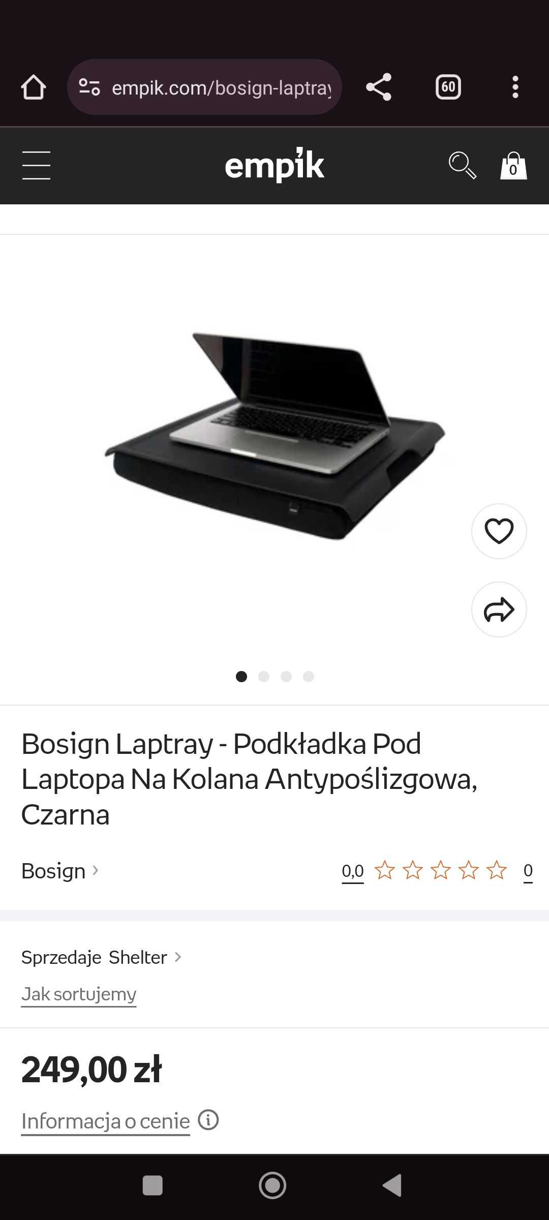 Podkładka pod laptopa na kolana – Bosign Laptray Anti-Slip