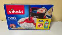 Mop obrotowy Vileda Turbo 2w1 Microfibre + płyn Ajax