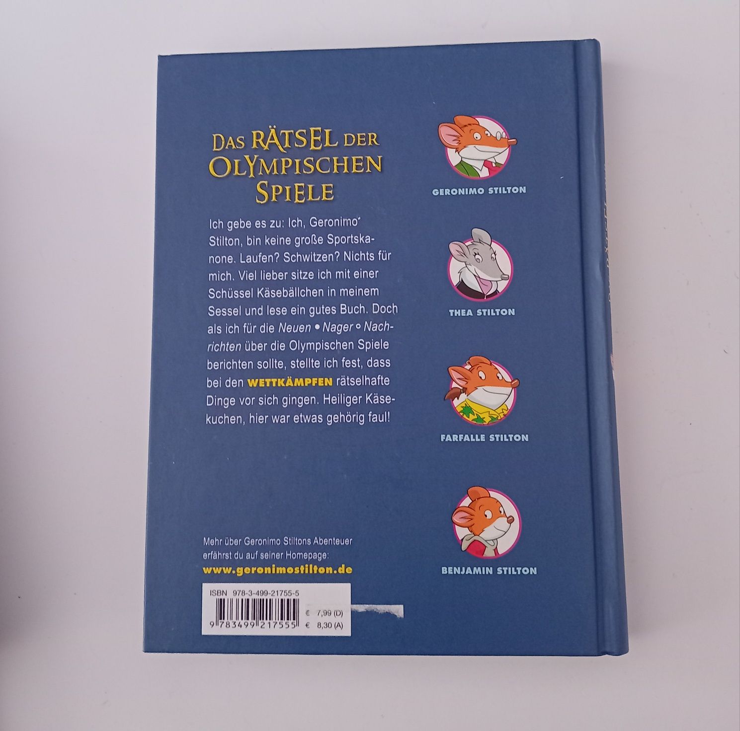 4 livros de Geronimo Stilton e língua Alemã