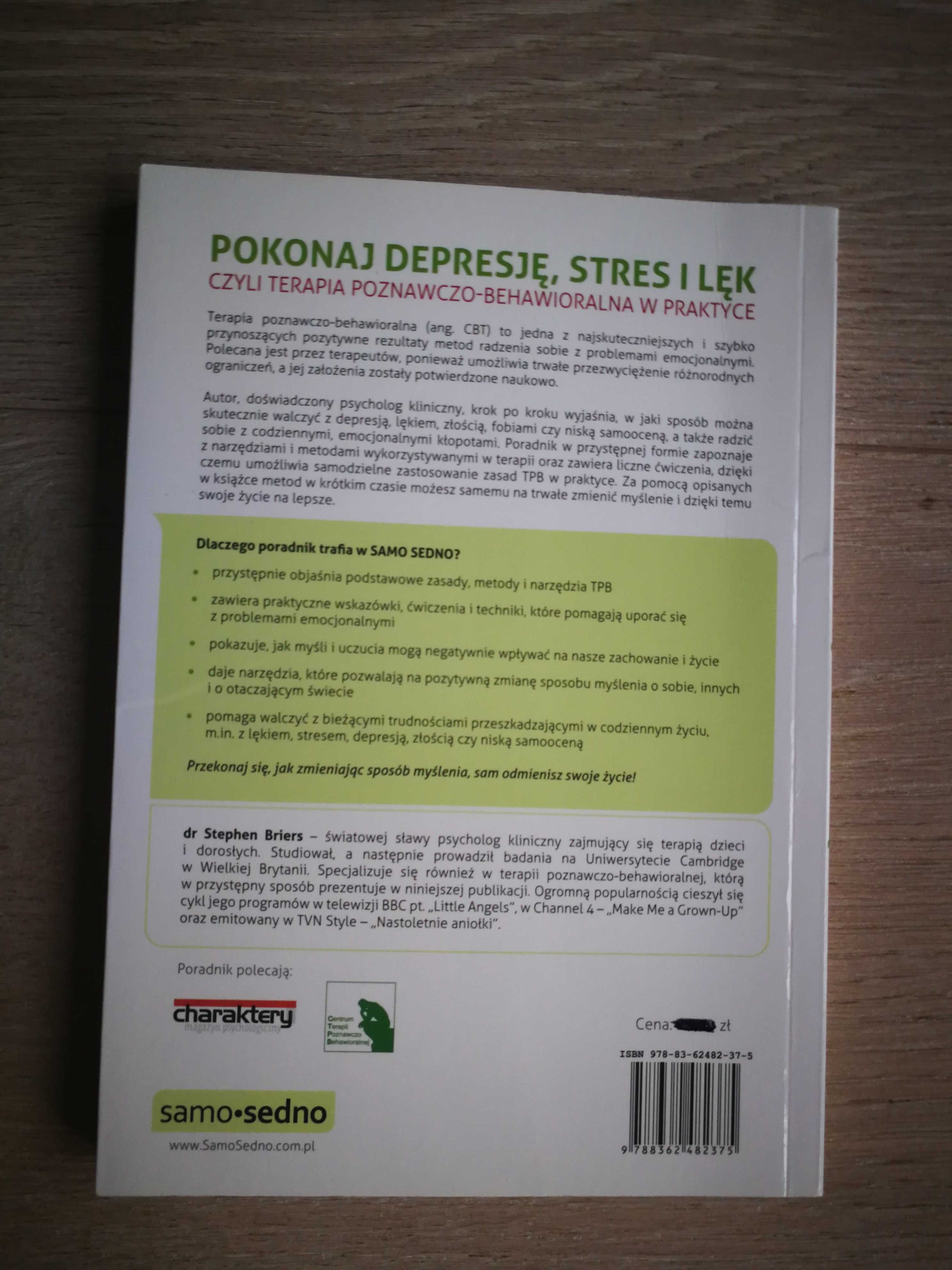 Pokonaj depresję, stres i lęk terapia poznawczo behaw S. Briers NOWA