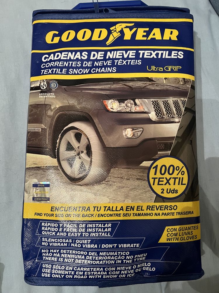 Vendo correntes têxteis Goodyear completamente novas