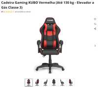 Cadeira Gaming Kubo Vermelha/Preta