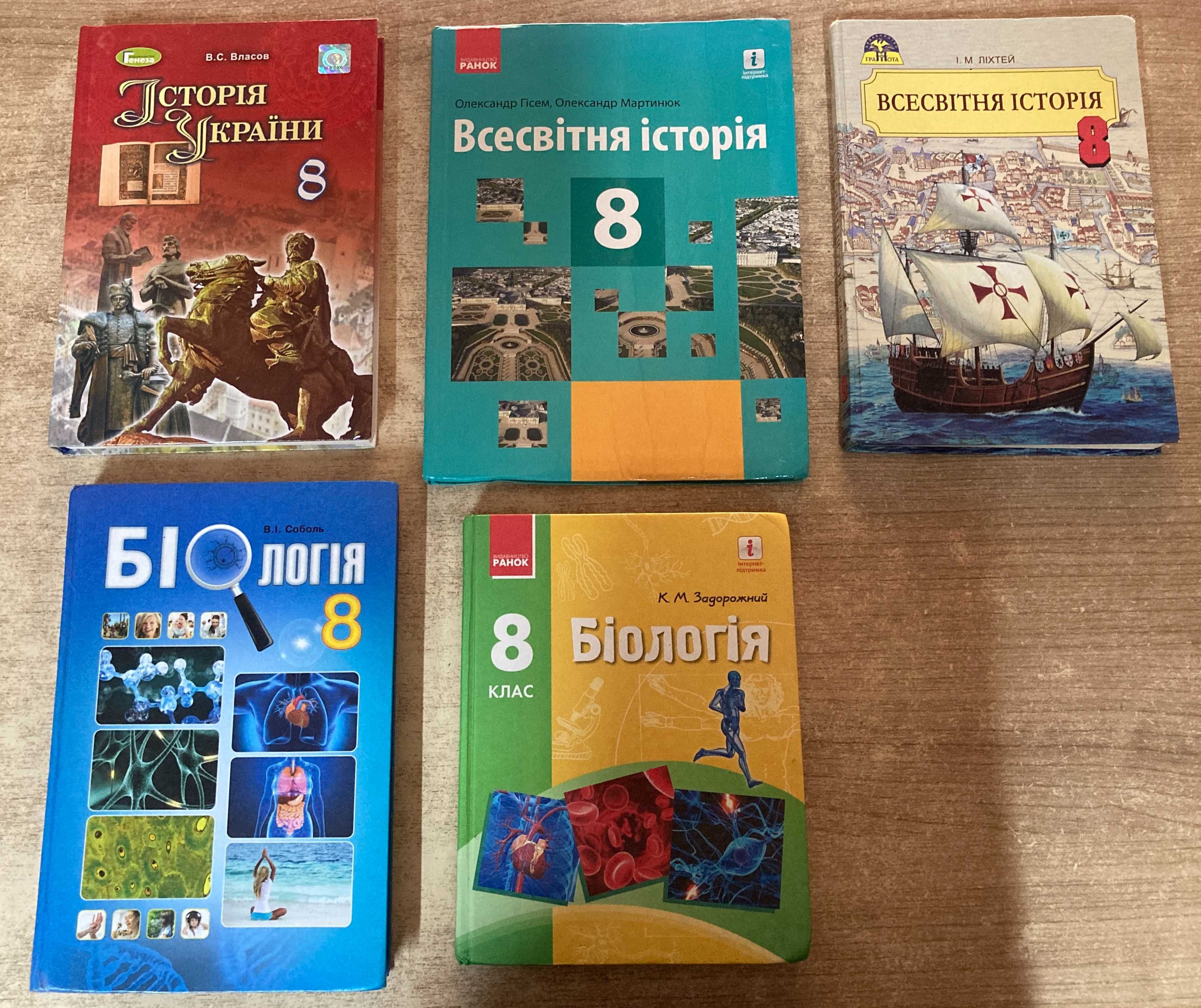 Шкільні підручники 8 клас