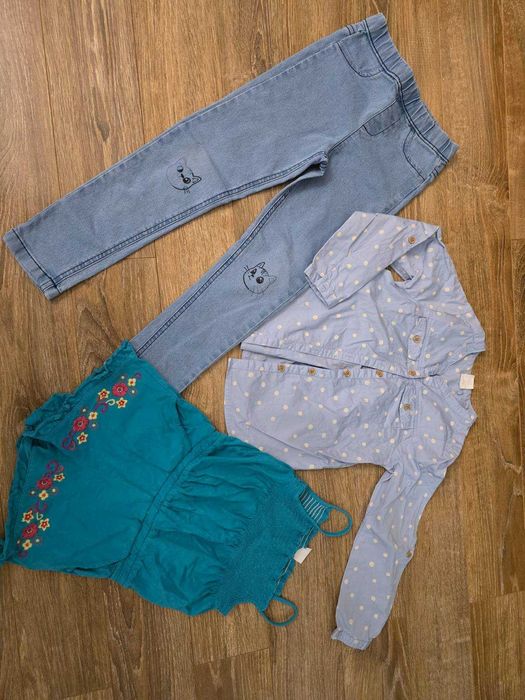 U17. Zestaw paka ubranek w rozm. 110-116 dla dziewczynki