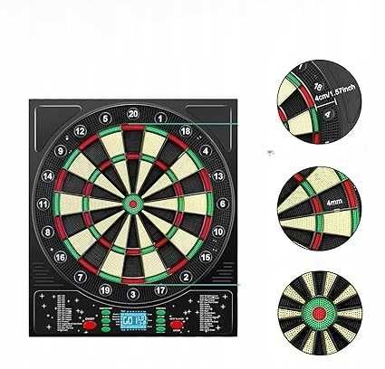 Tarcza Elektroniczna Do Darta Gry W Rzutki Lotki Pełen Zestaw 8 Graczy
