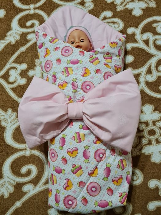 Конверт-одеяло двухсторонний для выписки, в коляску или кроватку