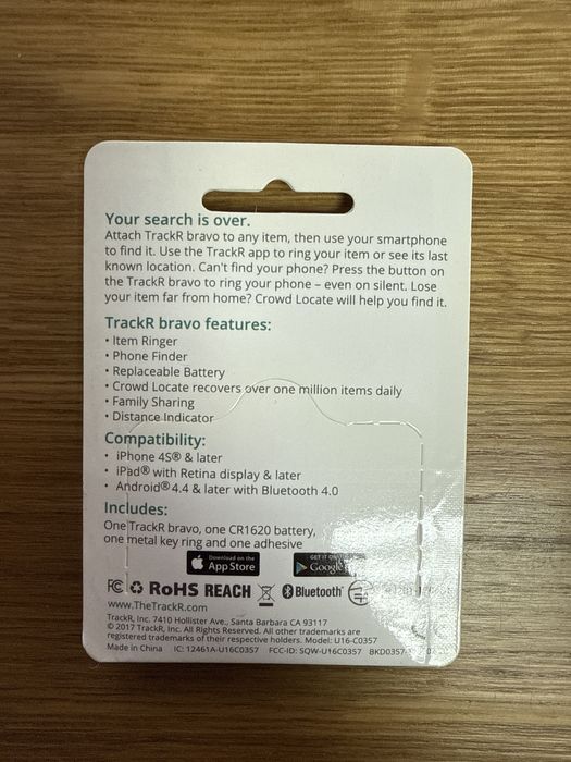 Tracker TrackR bravo - lokalizator Bluetooth z funkcją Crowd Locate