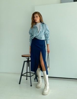 Спідниця міді з розрізом стан нової