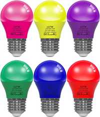Kolorowe żarówki E27, 5 W LED LUTW
