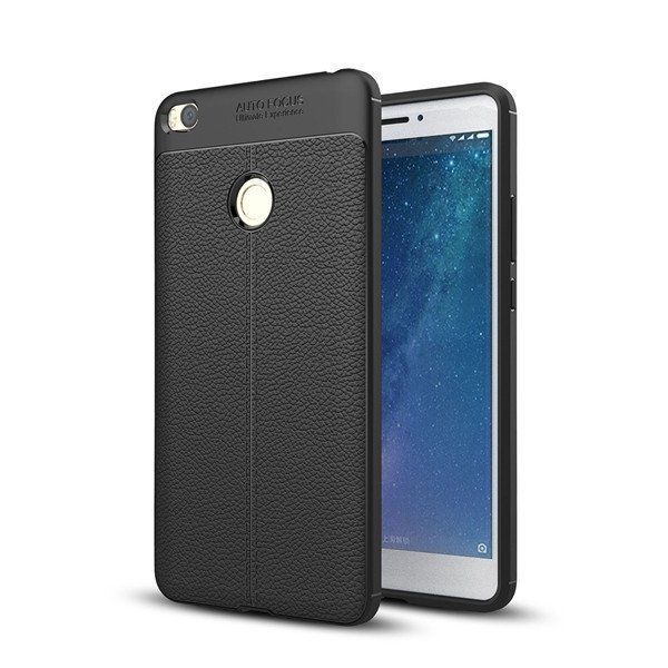 Etui Carbon Leather Case - Xiaomi Mi Max 2 Czarny /Black