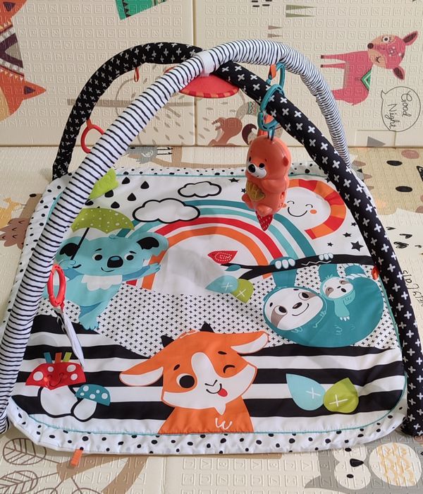 Килимок коврик ігровий центр розвиваючий Fisher-Price 3-в-1 Веселі роз