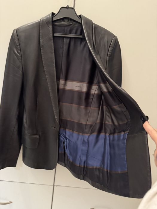 Кожаный пиджак MaxMara