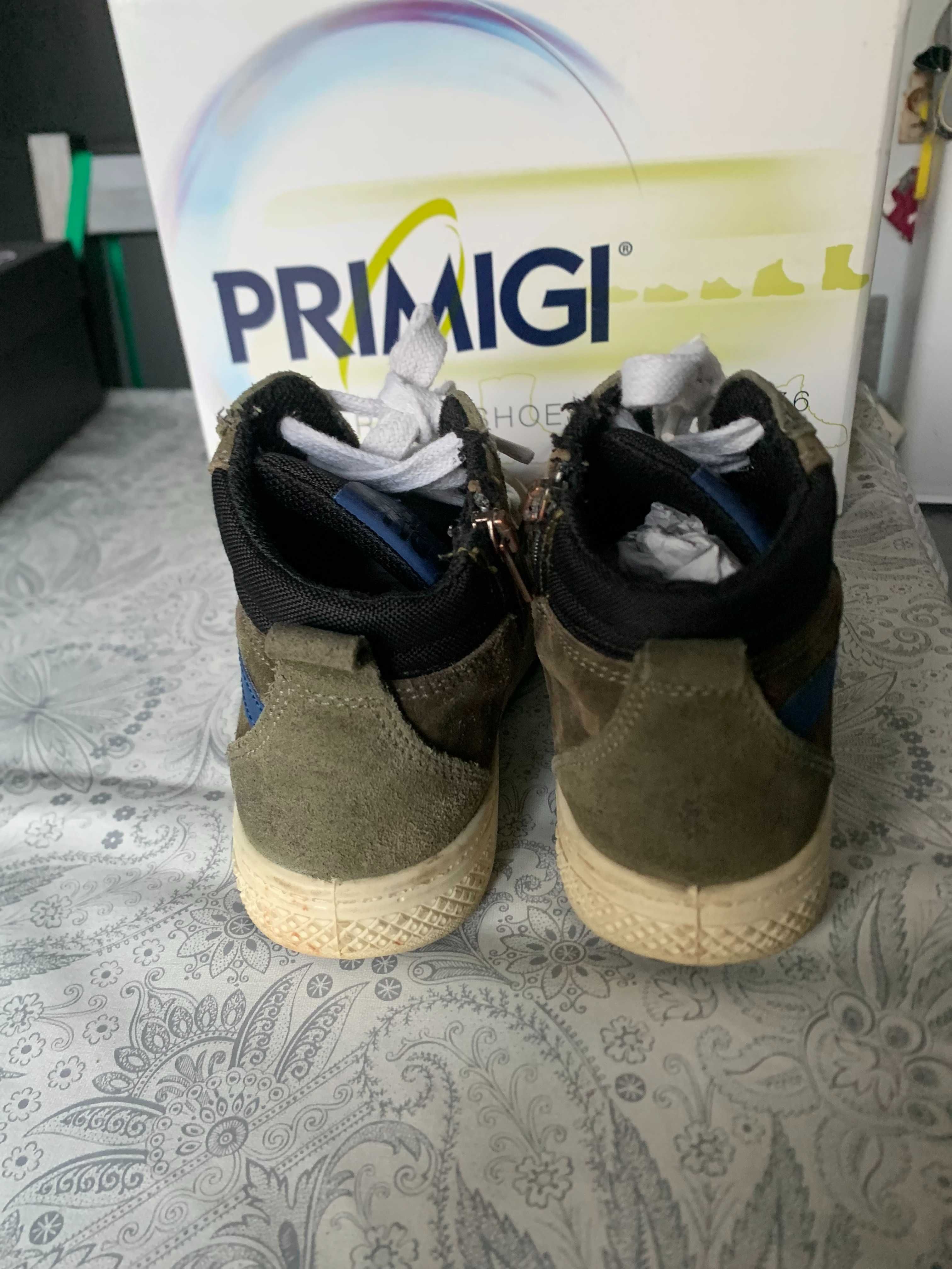 r. 32 Primigi skórzane półbuty trzewiki, sneakersy, khaki, moro