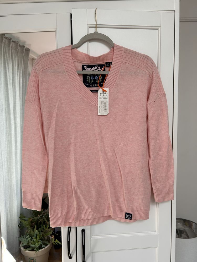 Superdry sweter różowy