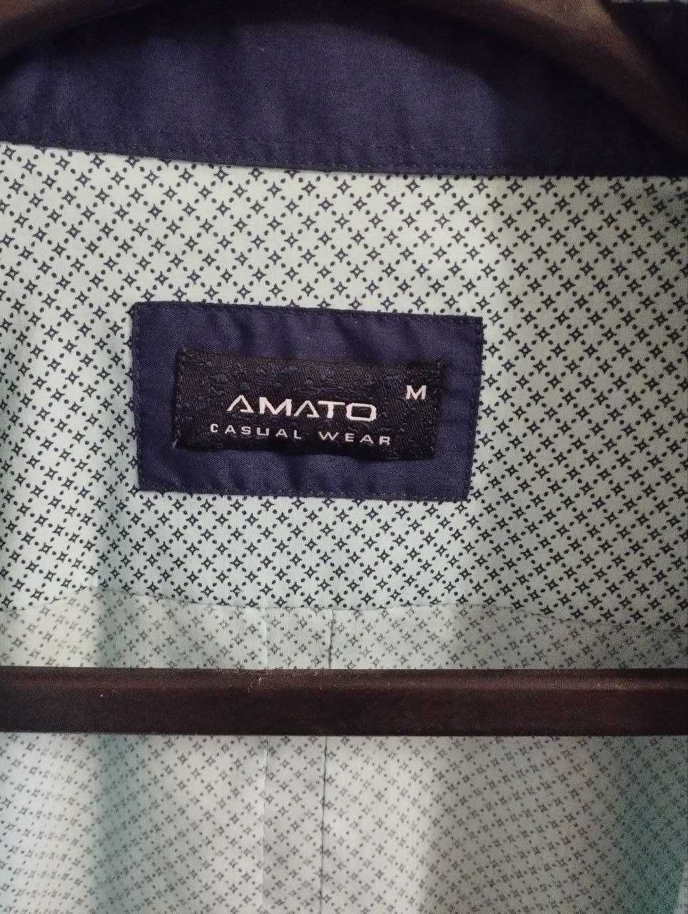 Чоловіча рубашка хлопковая Amato Casual Wear, розмір M в гарному стані