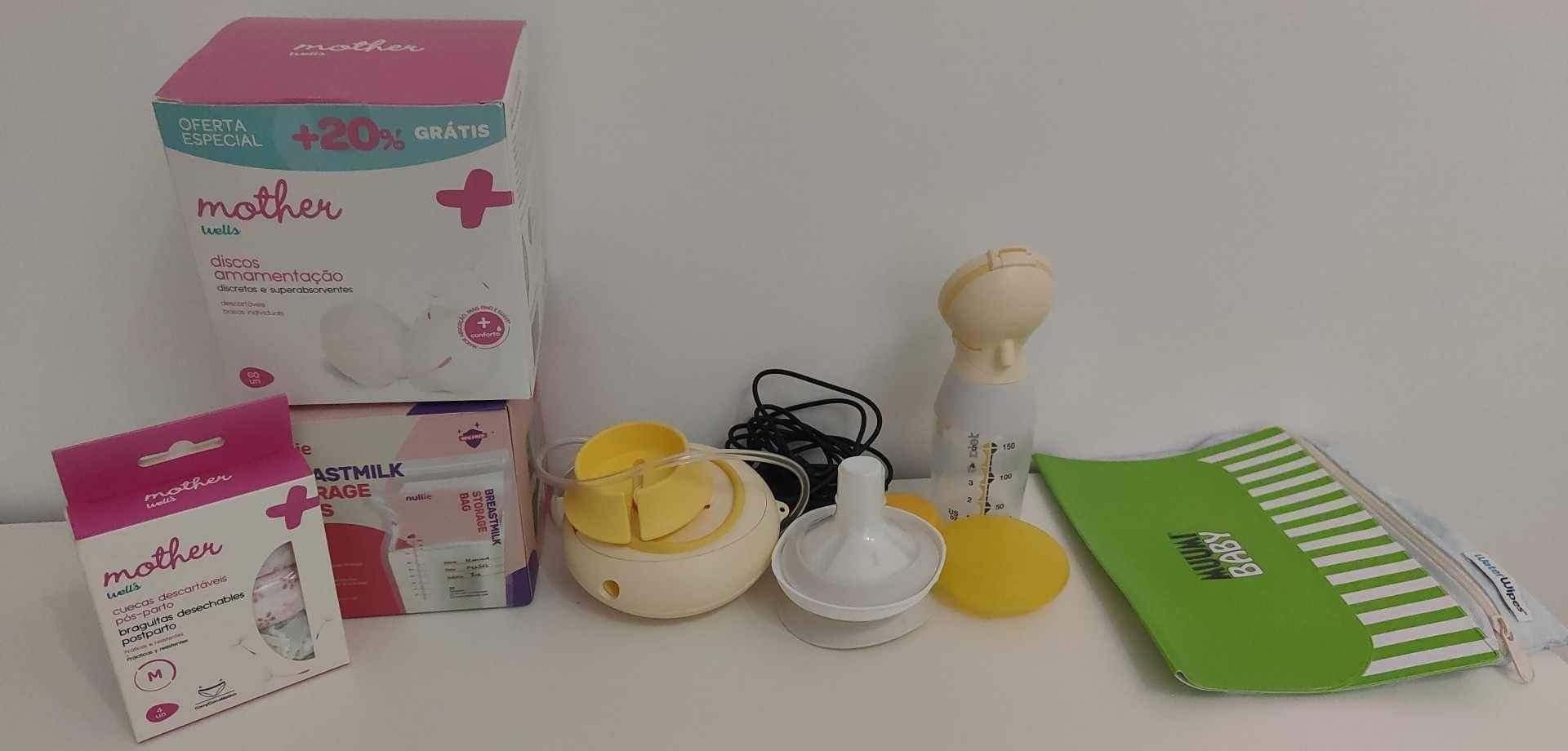 Extrator de leite Medela + extras