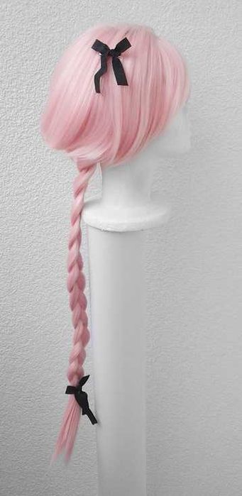 Astolfo Fate Grand Order Peruka różowa z warkoczem cosplay różowy wig