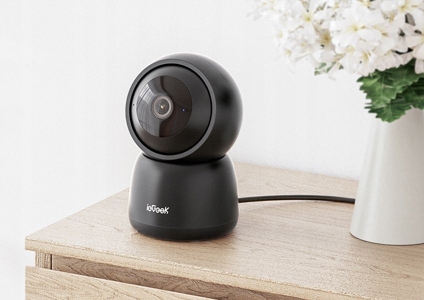 Kamera wewnętrzna igGeek Niania 360°/55° 2.4GHz/5GHz WiFi Czarna QHD P