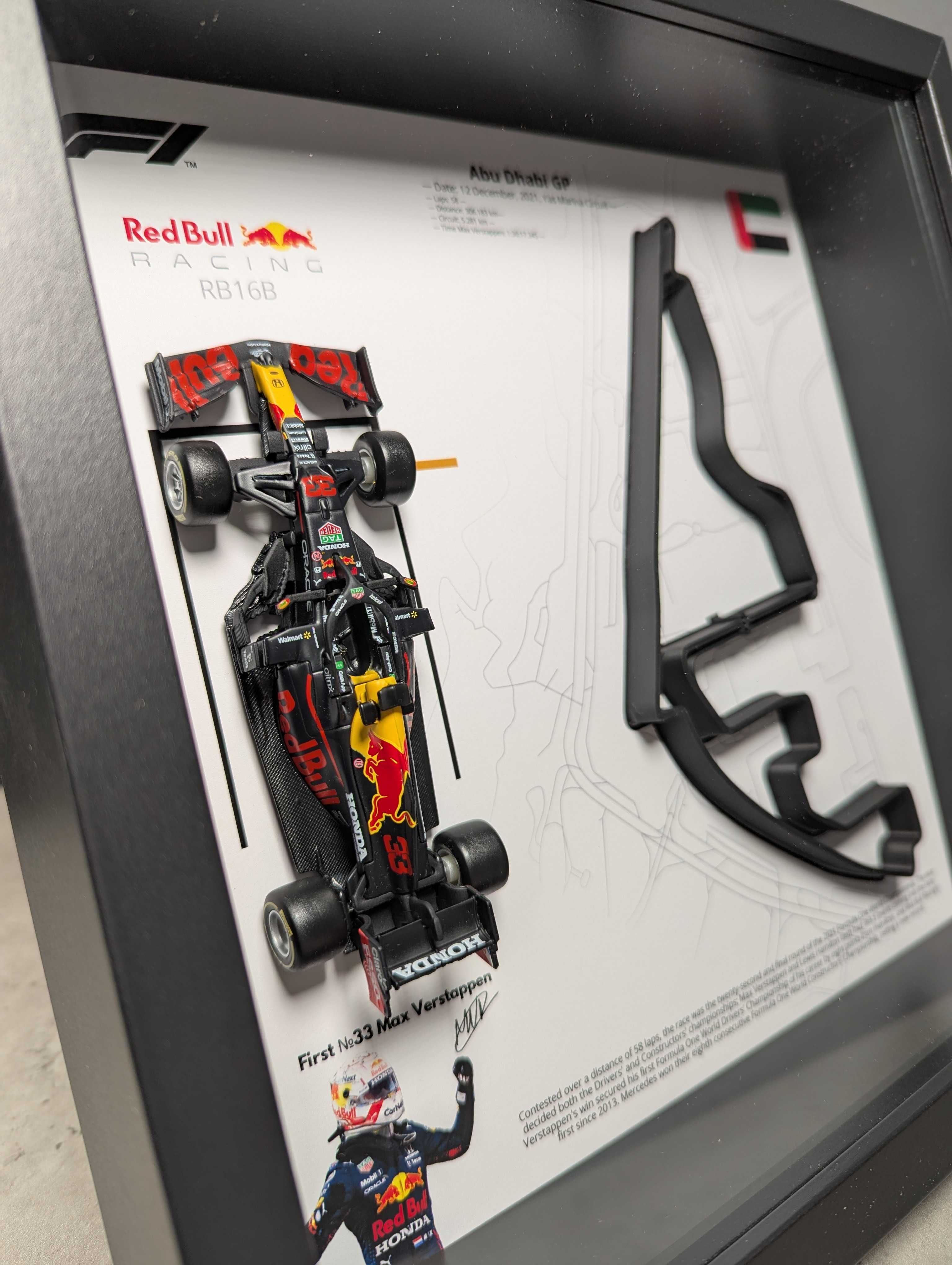 Bburago Red Bull RB16B та 3D Трасою Abu Dhabi GP #33 Max Verstappen