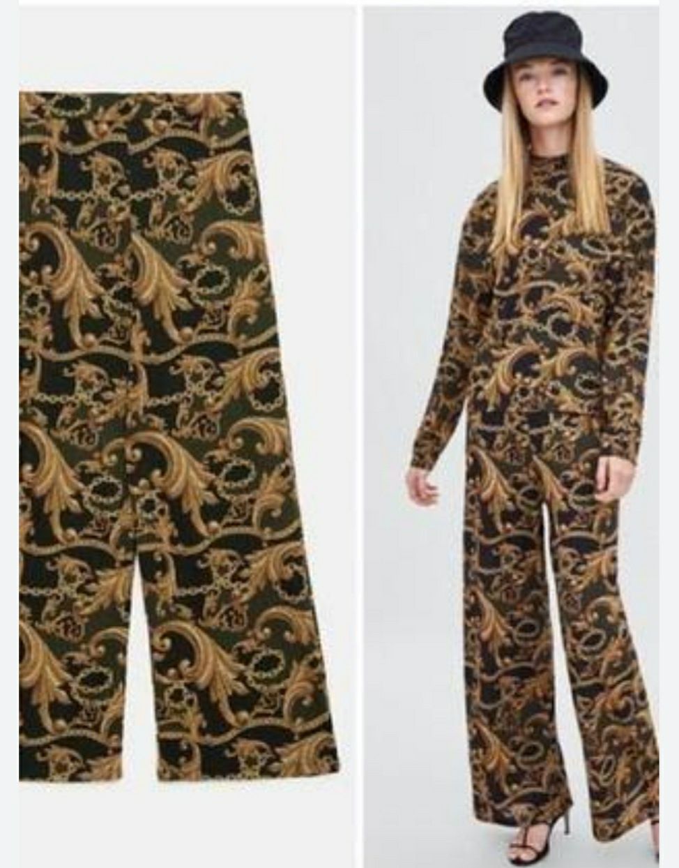 Брюки штаны zara кюлоты