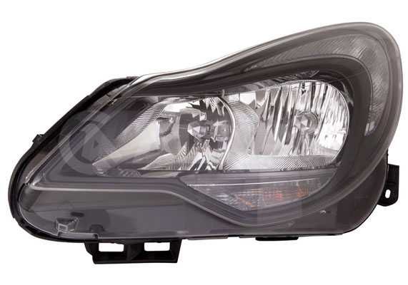 Opel Corsa D 11- Lampa/Reflektor przód lewy Czarny H7/H1