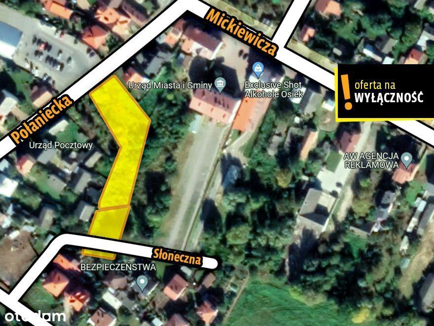 Działka inwestycyjna w Osieku  *centrum*
