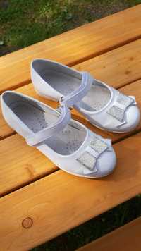 Baleriny buty kornecki białe dla dziewczynki r.29