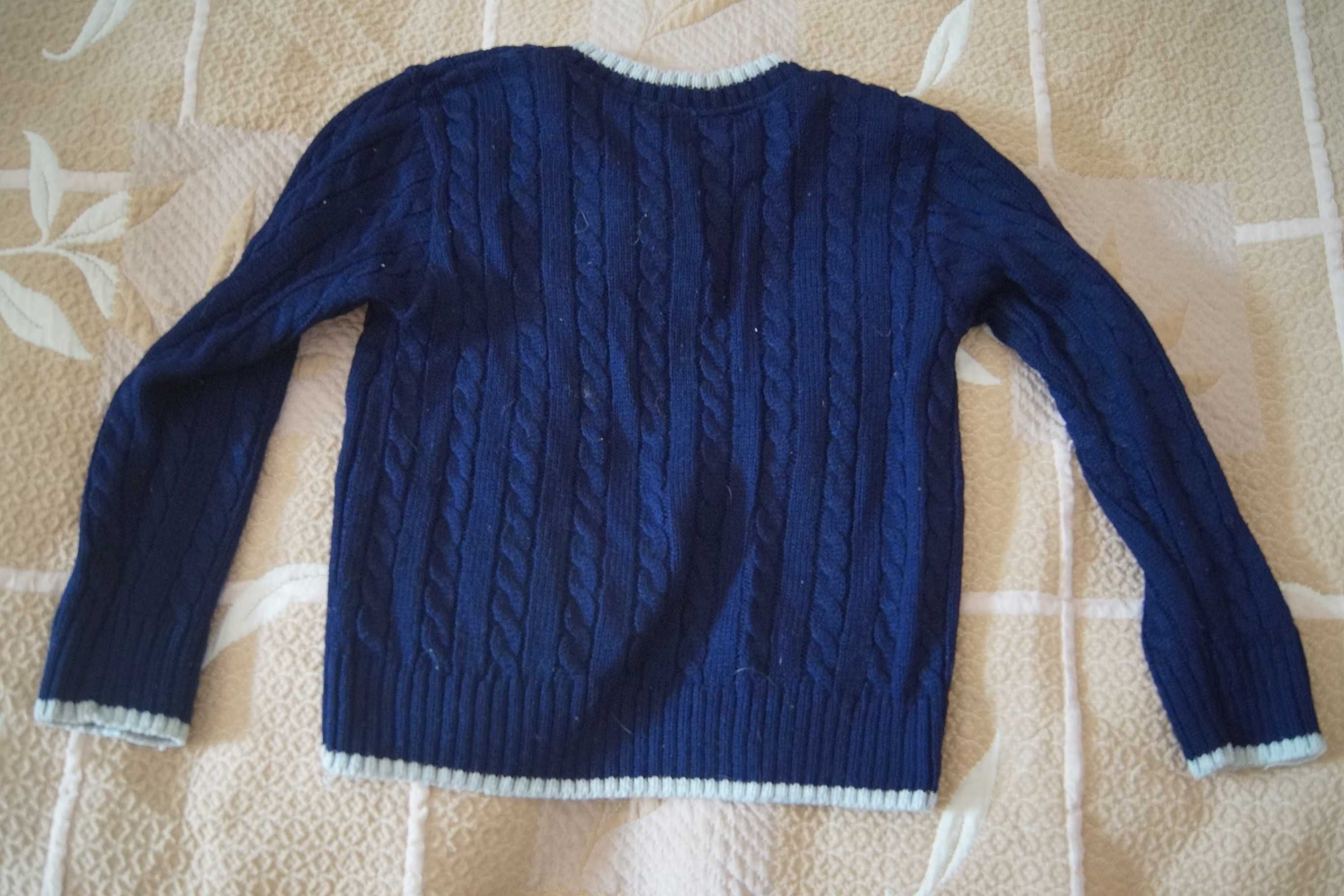 sweter elegancki granatowy r.128