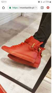 Czerwone sneakersy, skóra naturalna,  rozmiar 37, Carinii, Saway